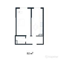 ЖК Buta Flame — 1-ком 52 м² (от 20,280,000 тг)