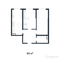 ЖК Buta Flame — 2-ком 68 м² (от 25,160,000 тг)