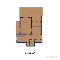 Клубный дом на Жамакаева — 2-ком 92 м² (от 87,390,500 тг)