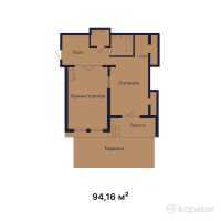 Клубный дом на Жамакаева — 1-ком 94.2 м² (от 89,452,000 тг)