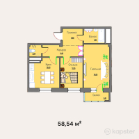 ЖК Nomad City — 2-ком 58.5 м² (от 22,830,600 тг)