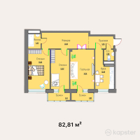 ЖК Nomad City — 3-ком 82.8 м² (от 32,295,900 тг)