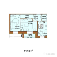 ЖК Колос — 2-ком 66,6 м² (null)