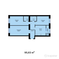 ЖК Qobyz — 3-ком 95.6 м² (от 33,986,550 тг)