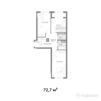 ЖК Kenesary — 3-ком 72.7 м² (от 27,626,000 тг)