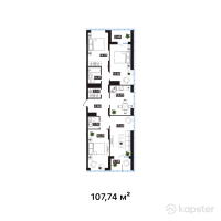 ЖК Arai Towers — 4-ком 107.7 м² (от 49,560,400 тг)