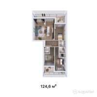 ЖК Monte Mela — 3-ком 124.6 м² (от 73,514,000 тг)