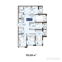 ЖК JM City Dom-Park — 4-ком 155.9 м² (от 68,851,080 тг)