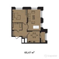 ЖК La Vie — 2-ком 65.5 м² (от 50,411,900 тг)