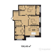 ЖК La Vie — 3-ком 106.5 м² (от 81,989,600 тг)