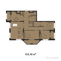 ЖК La Vie — 3-ком 124.2 м² (от 95,603,200 тг)