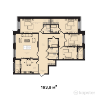 ЖК La Vie — 5-ком 193.8 м² (от 149,226,000 тг)