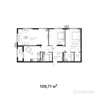 ЖК Tumar Residence — 3-ком 109.7 м² (от 42,786,900 тг)