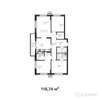 ЖК Tumar Residence — 4-ком 118.7 м² (от 46,308,600 тг)