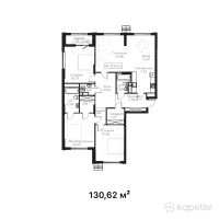 ЖК Tumar Residence — 4-ком 130.6 м² (от 50,941,800 тг)