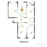 ЖК Muz Tau — 4-ком 120.5 м² (от 42,185,600 тг)