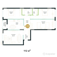 ЖК Muz Tau — 4-ком 112 м² (от 39,200,000 тг)