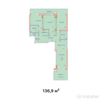 ЖК Aspen — 4-ком 136.9 м² (от 150,590,000 тг)