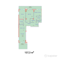 ЖК Aspen — 4-ком 137.3 м² (от 151,030,000 тг)