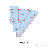 ЖК Aspen — 4-ком 140.8 м² (от 154,880,000 тг)