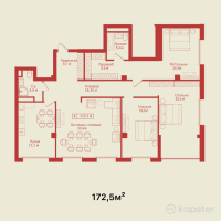 ЖК Loro Residence — 4-ком 172.5 м² (от 202,342,500 тг)