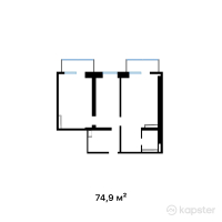ЖК River Time — 3-ком 74,9 м² (null)