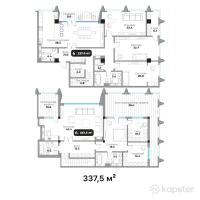 ЖК Авторский дом 42 — 5-ком 337.5 м² (от 405,000,000 тг)