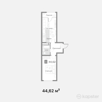 ЖК Altyn City — 1-ком 44.6 м² (от 14,412,260 тг)