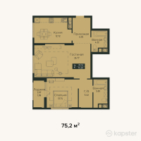 ЖК Murager — 2-ком 75.2 м² (от 34,216,000 тг)