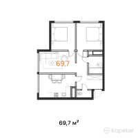 ЖК East Residence — 3-ком 69.7 м² (от 23,698,000 тг)
