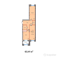 ЖК Imran — 2-ком 63.4 м² (от 20,291,200 тг)