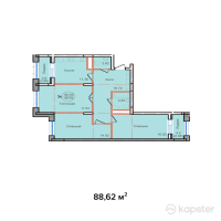 ЖК Imran — 3-ком 88.6 м² (от 28,358,400 тг)