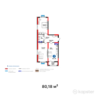 ЖК Altair — 2-ком 80.2 м² (от 52,197,180 тг)