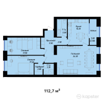 ЖК Zhana Alem — 2-ком 112.7 м² (от 51,165,800 тг)