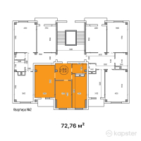 ЖК Асель — 2-ком 72.8 м² (от 28,376,400 тг)
