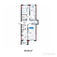 ЖК Ozen — 3-ком 81,1 м² (null)