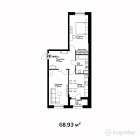 ЖК Qazaq Eli Kulan — 2-ком 68,9 м² (null)