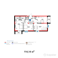 ЖК Tumar Apartments — 3-ком 114.1 м² (от 61,333,046 тг)