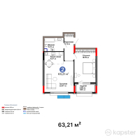 ЖК Nexpo Vision — 2-ком 63.2 м² (от 37,926,000 тг)