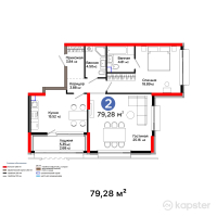 ЖК Nexpo Vision — 2-ком 79.3 м² (от 46,775,200 тг)
