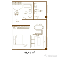 КД Compositor — 2-ком 58.5 м² (от 45,622,200 тг)