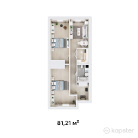 КД Горная Жемчужина — 3-ком 81,2 м² (null)