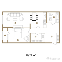 ЖК Satpaev — 2-ком 79,2 м² (от 58 622 800 тг)