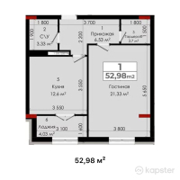 ЖК Samal Avenue — 1-ком 53 м² (от 29,139,000 тг)