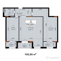 ЖК Samal Avenue — 2-ком 106.9 м² (от 58,773,000 тг)