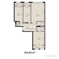 ЖК Samal Avenue — 3-ком 154.1 м² (от 84,727,500 тг)