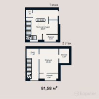 ЖК Central Avenue — 2-ком 81.6 м² (от 39,158,400 тг)