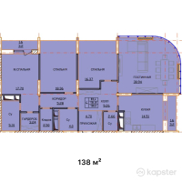 ЖК Tokyo — 4-ком 138 м² (от 64,860,000 тг)