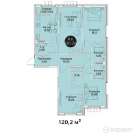 ЖК Jambyl — 4-ком 120.2 м² (от 40,801,890 тг)