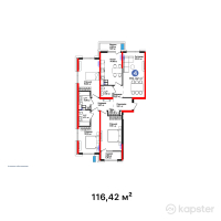 ЖК 4YOU Shymkent — 4-ком 116.4 м² (от 76,371,520 тг)